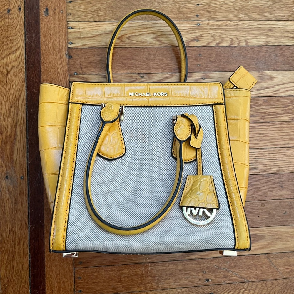 Michael Kors Yellow and Tan Women's Bag